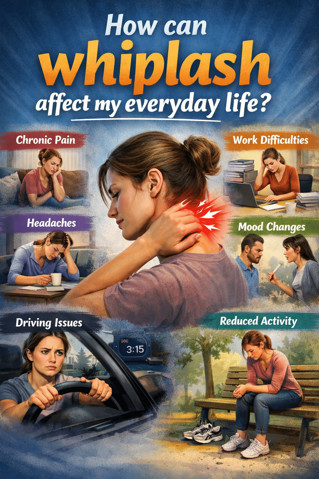 How can whiplash affect my everyday life?